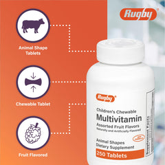 Rugby Laboratories kids chewable animal shapes add fun to vitamins