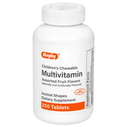 Rugby Laboratories kids chewable multivitamin bottle promotes convenient daily use