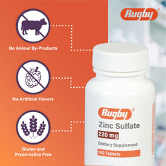 Rugby Laboratories dosis diaria de zinc 220 mg