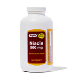 RUGBY Niacin 500mg bottle on counter ready for daily energy support