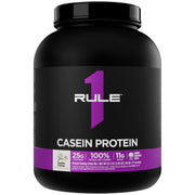 Rule 1 Casein Protein Vanilla Creme bottle pour supports overnight amino acid delivery