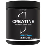 Rule 1 Creatine Powder blue raspberry tub for post-workout shakes may support training capacity.