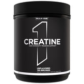 Rule 1 Creatine powder scoop enables precise dosing and quick mixing.