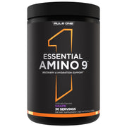 Rule 1 Essential Amino 9 bottle cap for on-the-go hydration and secure storage.