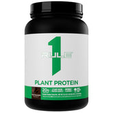 Rule 1 Plant Protein powder in dark chocolate canister for quick protein boosts