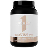 Rule 1 Protein Whey Isolate bottle in dark chocolate supports clean post-workout fueling.