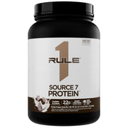 Rule 1 Proteins Source 7 Cookies Cream powder ready for a creamy dessert-like shake