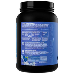 Rule 1 Clear Whey Isolate scoop with powder ready for fast-digest protein mix.
