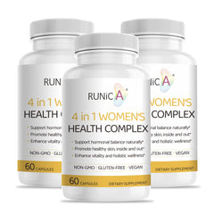 RUNICA 4-in-1 bottle capsules for daily energy and mood support.