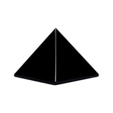 Runyangshi Black Obsidian Pyramid top view showing a glossy surface for calm ambiance