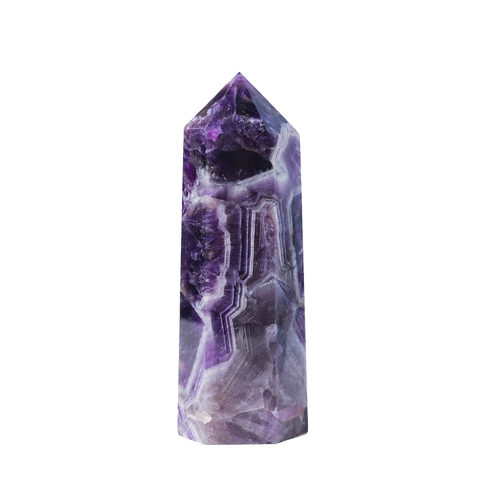 Runyangshi Dream Amethyst wand tower for meditation and calm energy.