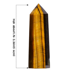 Runyangshi Tiger's Eye wand six facets catching light during Reiki or chakra work
