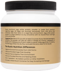 Rustic Nutrition egg white protein powder in a smoothie for steady protein