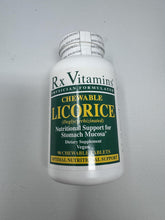 Rx Vitamins DGL Licorice 500 mg front bottle view for easy pre-meal use