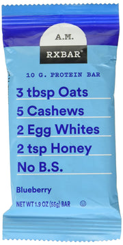RXBAR Blueberry AM Bar wrapped for quick on-the-go breakfast fueling.