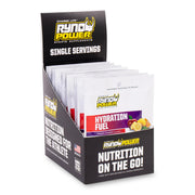 Ryno Power Hydration Fuel bottle pour for quick electrolyte refreshment during workouts.