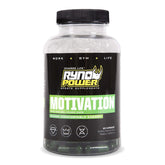 Ryno Power Motivation pre-workout capsules in a bottle offer focused training support.
