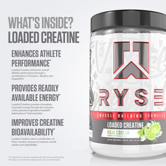 RYSE Loaded Creatine dissolving in water demonstrates quick hydration for workouts.