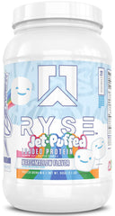 RYSE Loaded Protein Powder bottle showing marshmallow flavor for muscle recovery