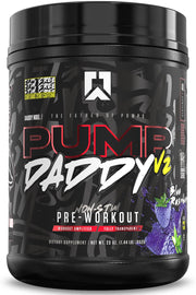 RYSE Pump Daddy V2 bottle front highlighting stimulant-free pump formula
