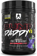 RYSE Pump Daddy V2 bottle front highlighting stimulant-free pump formula