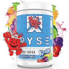 RYSE Up BCAA Focus Tropical Punch bottle ready for hydrating workouts and steady energy.
