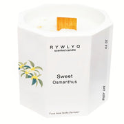 RYWLYQ Osmanthus candle in white ceramic for elegant home décor