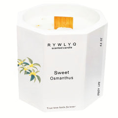 RYWLYQ Osmanthus candle in white ceramic for elegant home décor