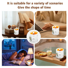 RYWLYQ Osmanthus candle with wood wick creates a gentle crackling ambience