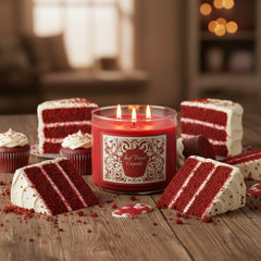 S&M Candle Factory close-up of cream cheese icing scent for cozy ambiance