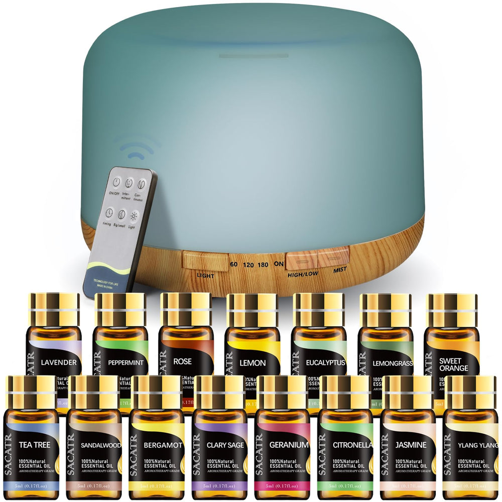 SACATR 500ml diffuser close-up showing ample capacity for continuous aroma.
