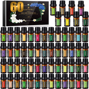 SACATR 60-bottle premium essential oils set for diffusers and DIY crafts