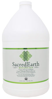 Sacred Earth Botanicals Organic Massage Oil 1 Gal unscented bottle for sensitive clients