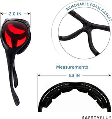 SafetyBlue soft interior and strap provide a comfortable night-wear experience.