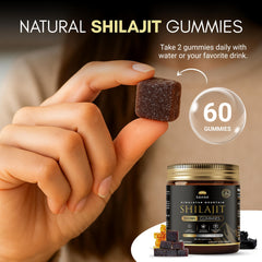 SAHAK Shilajit Gummies with Ashwagandha blend for steady focus.