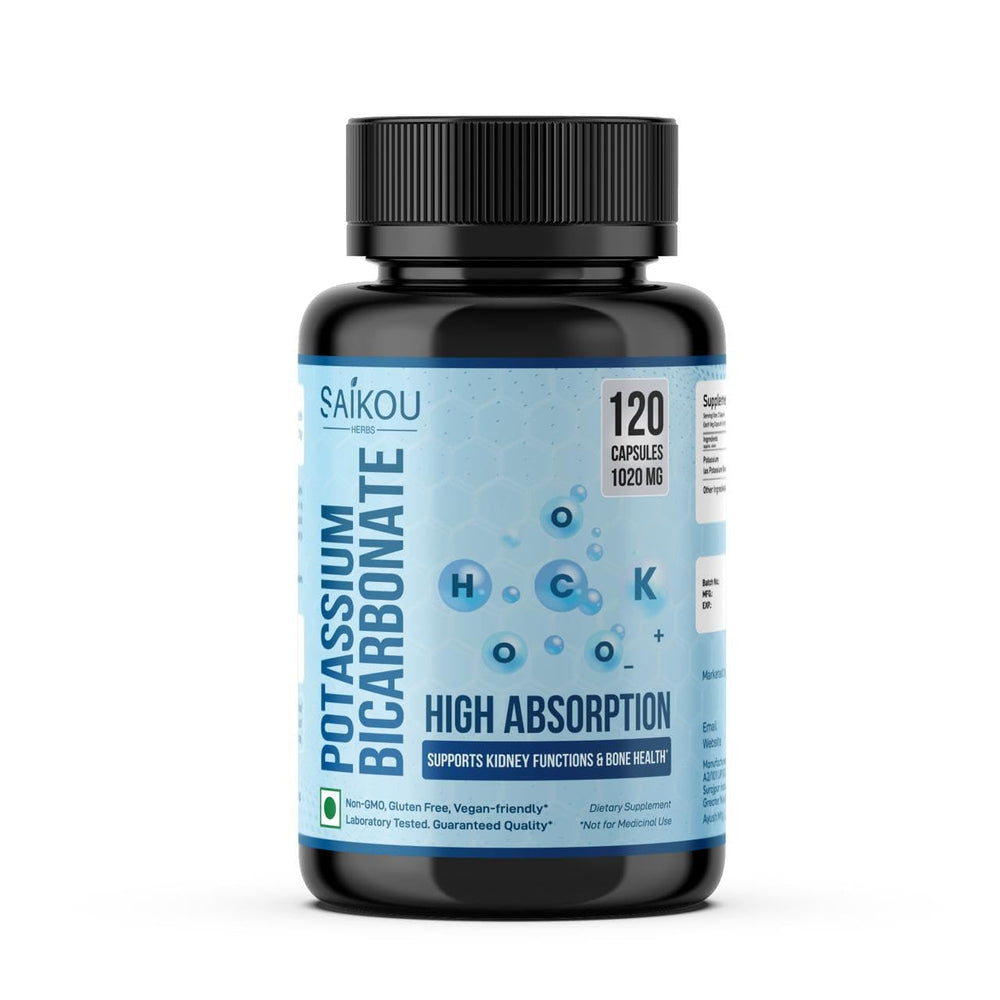 SAIKOU HERBS Potassium bottle front view for daily electrolyte balance