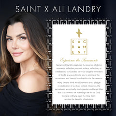 Saint X Sacrament Candle close-up of jasmine and vanilla fragrance