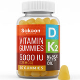Sakoon Nutrition D3 K2 bottle with black seed oil for bone health