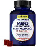 Sakoon Nutrition men's multivitamin gummies bottle front for daily use