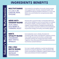 Sakoon Nutrition label with vitamins and minerals for daily energy
