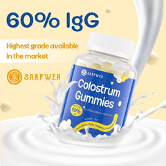 Sakpwer gummies ingredient panel; probiotic strains and prebiotics support gut wellness.