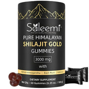 Saleemi Shilajit Gummies pack shot highlighting premium Himalayan formula for natural energy