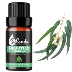 Salenda Eucalyptus Oil bottle shown for pure, versatile aromatherapy and care uses.
