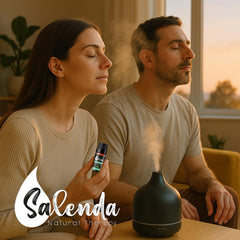 Salenda Eucalyptus Oil diffuser image highlighting a refreshing spa-like aroma.