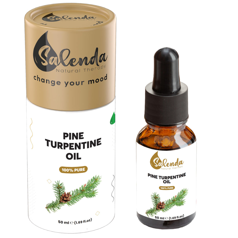 Salenda Pine Turpentine Oil bottle ready for diffusion and DIY blends.