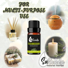 Salenda Rosemary Oil applied to hair for scalp nourishment