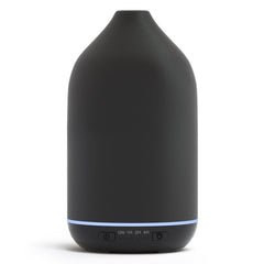SALKING ceramic diffuser with black textured finish enhances ambiance and scent diffusion.