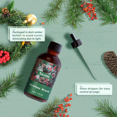 SALKING Christmas Wreath diffuser usage, a pine-scented aroma that enhances cozy gatherings.