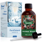 SALKING Christmas Wreath fragrance bottle pour, for diffusers to fill rooms with festive pine.