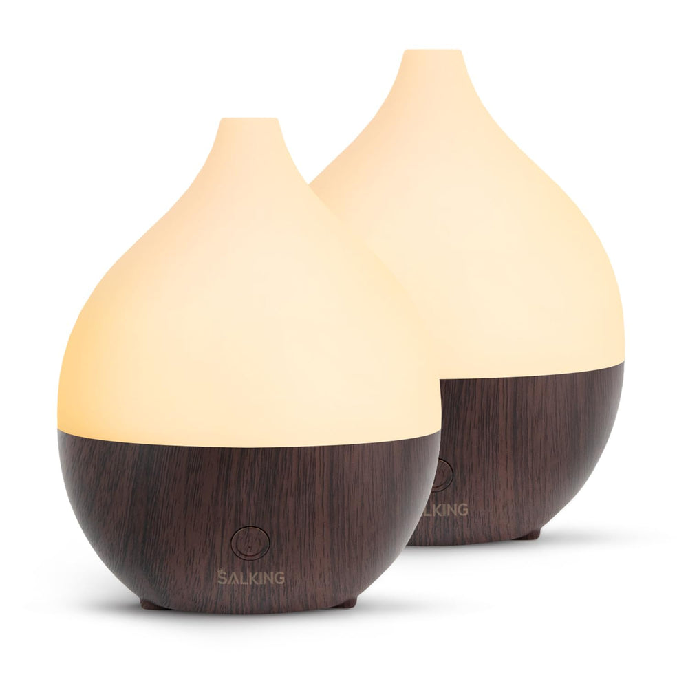 SALKING two-pack diffusers in dark wood grain for home or office ambiance